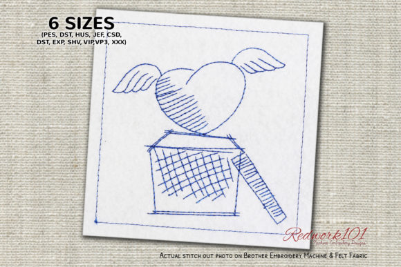 Box with Flying Heart: A Boutique Sweatshirt Embroidery Review