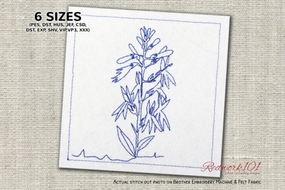 Cardinal Flower Redwork: A Stylish Embroidery Choice