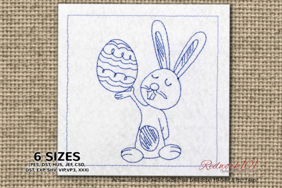 Charming Bunny with Decorative Easter Egg