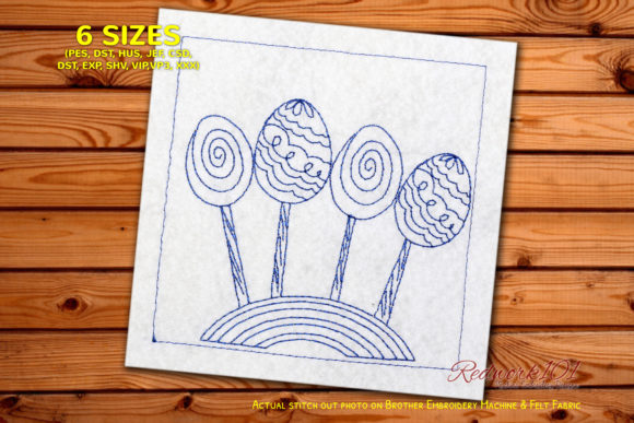 Easter Candy Bluework: A Charming Embroidery Design