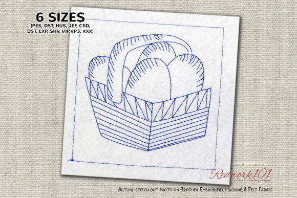 Easter Eggs Basket Bluework: A Versatile Design