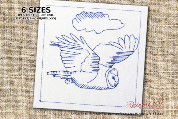 Great Gray Owl Redwork: A Versatile Design