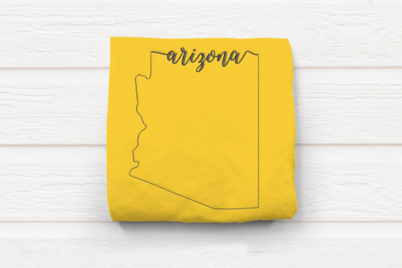 Linework State of Arizona: A Prideful Embroidery Design