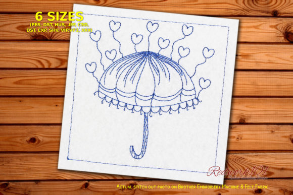 Love Umbrella Design: A Valentine Embroidery Review
