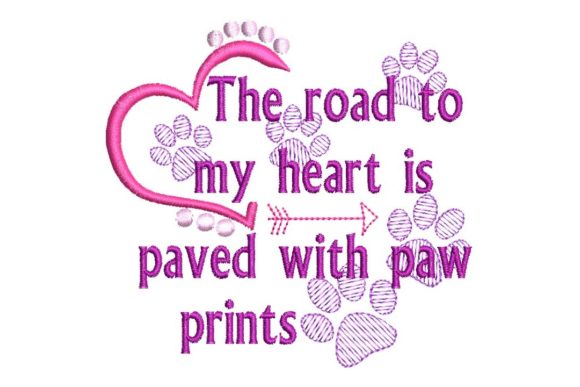 The Road to My Heart: A Pawfect Embroidery Design